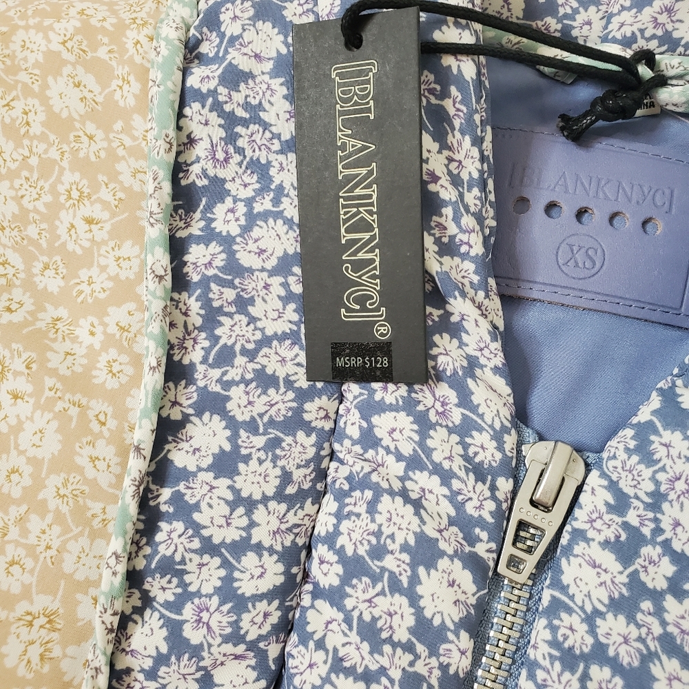 Blank NYC Summer Romance Jacket Size XS Patchwork Floral - Picture 3 of 16